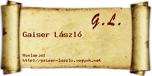 Gaiser László névjegykártya