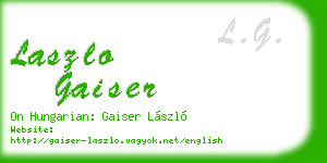 laszlo gaiser business card